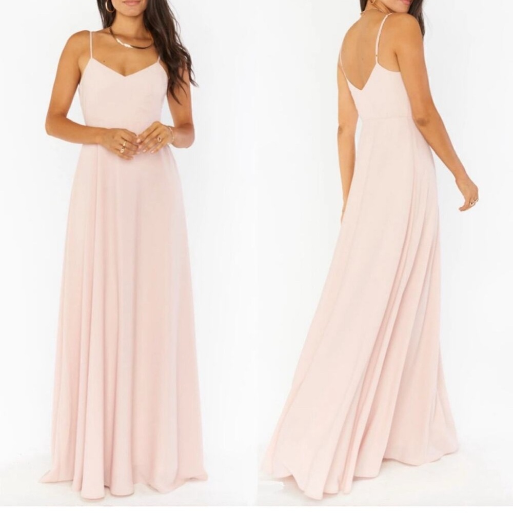 Faith Maxi Dress-color dusty blush crisp